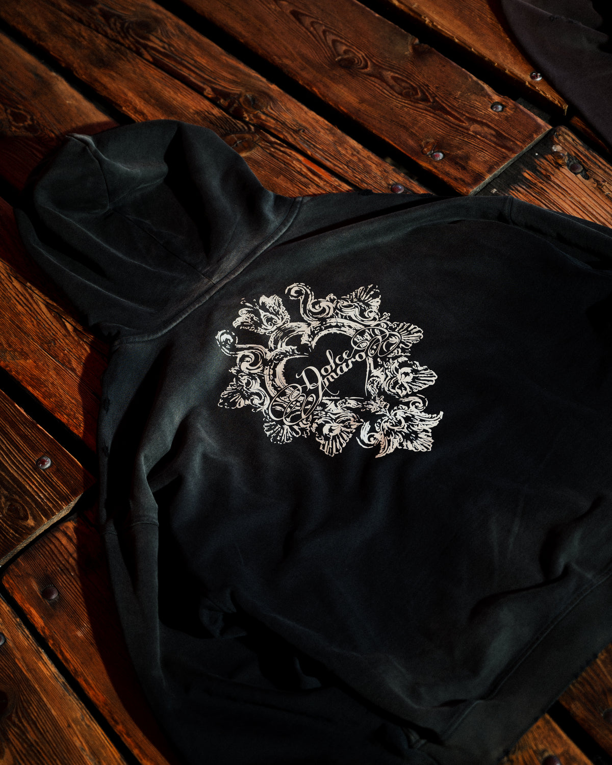 Kala Zip Hoodie Washed Black