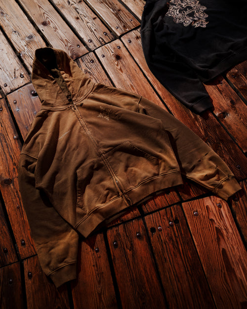 Kala Zip Hoodie Washed Green
