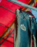 Purano Flare Washed Blue Jeans