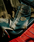 Purano Flare Washed Blue Jeans