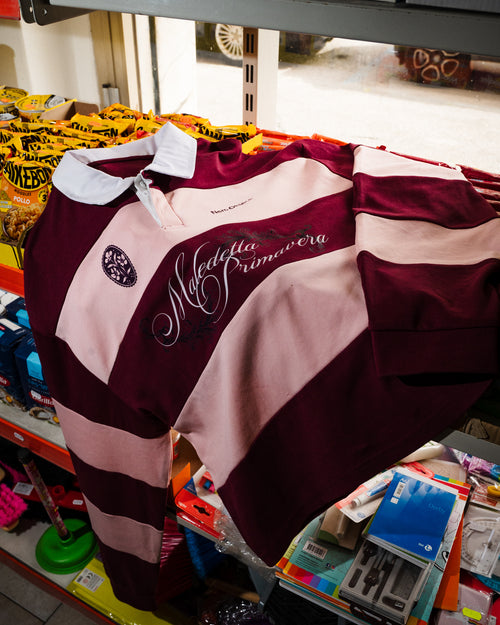 Maledetta Rugby Polo Pink & Burgundy