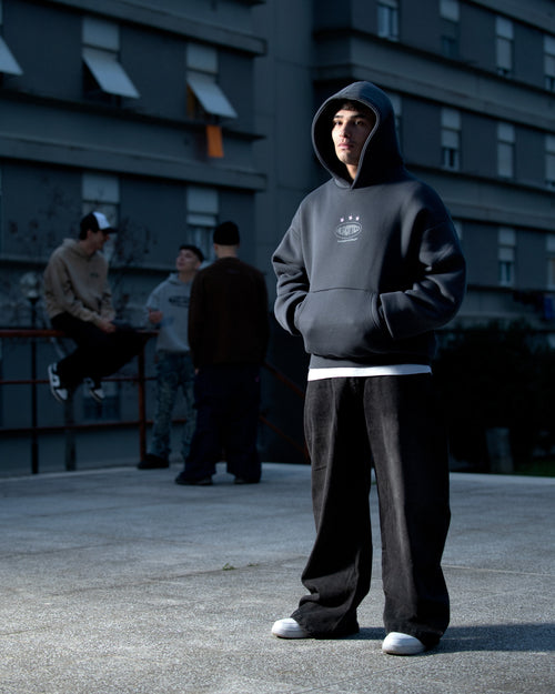 Sparring Hoodie Boxy Piombo