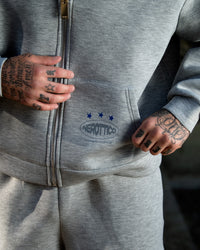 Knockout Zip Hoodie Grey Melange