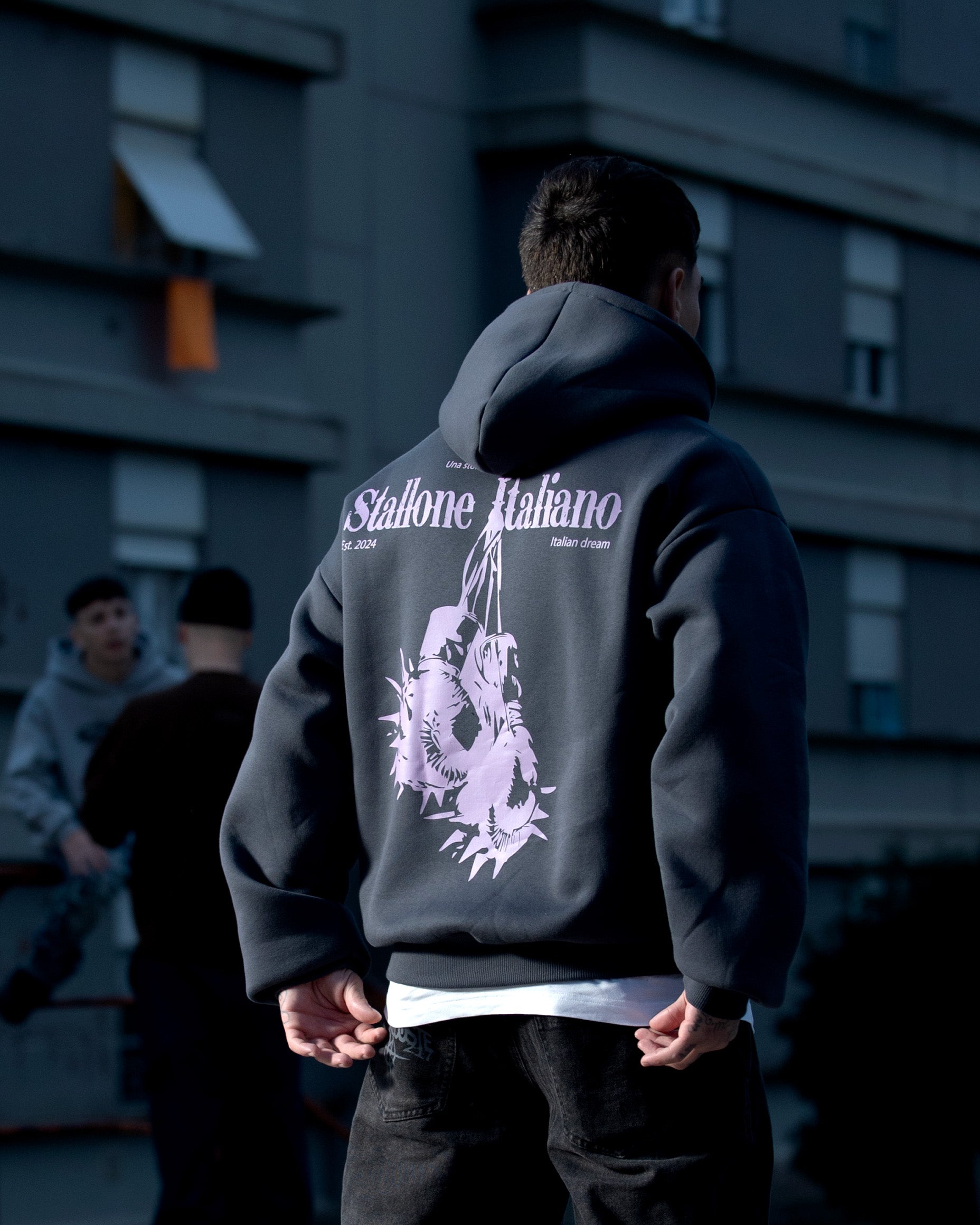 Sparring Hoodie Boxy Piombo