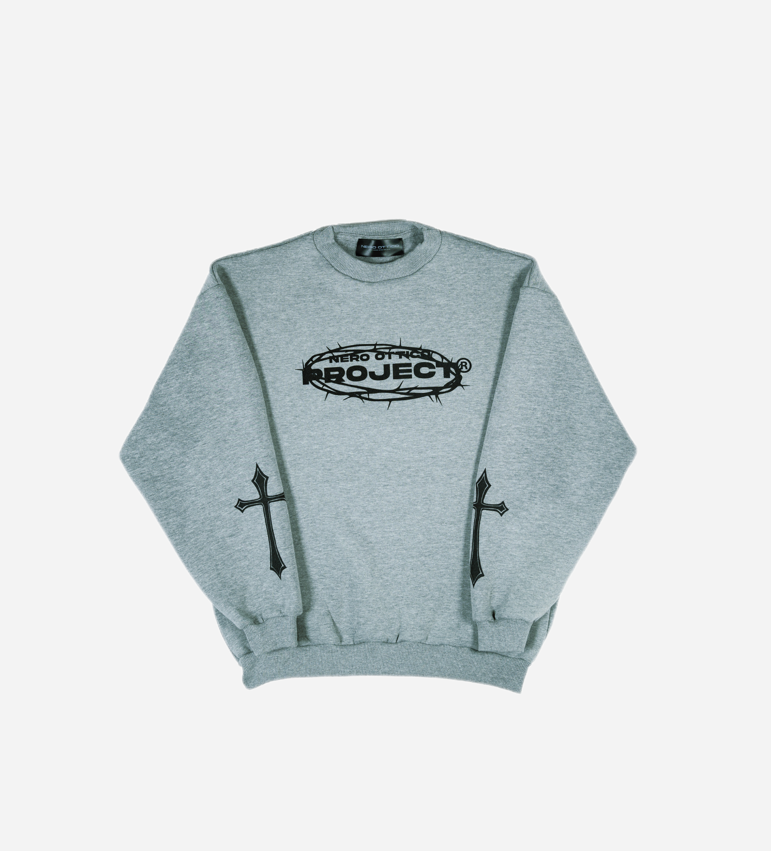 Crewneck Boxy-fit Sweater BelPaese Grey