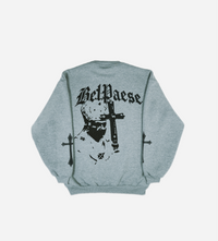 Crewneck Boxy-fit Sweater BelPaese Grey