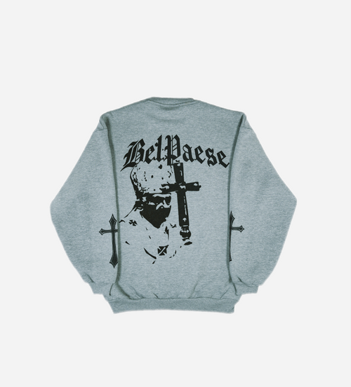 Crewneck Boxy-fit Sweater BelPaese Grey