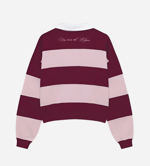 Maledetta Rugby Polo Pink & Burgundy