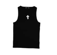 Tank-Top Crochet Cross Nero Ottico