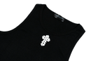 Tank-Top Crochet Cross Nero Ottico