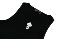 Tank-Top Crochet Cross Nero Ottico