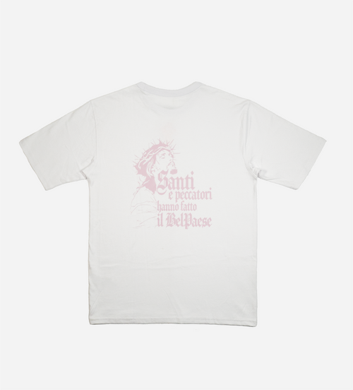 Santi e Peccatori T-Shirt - Crochet Boxy Fit White