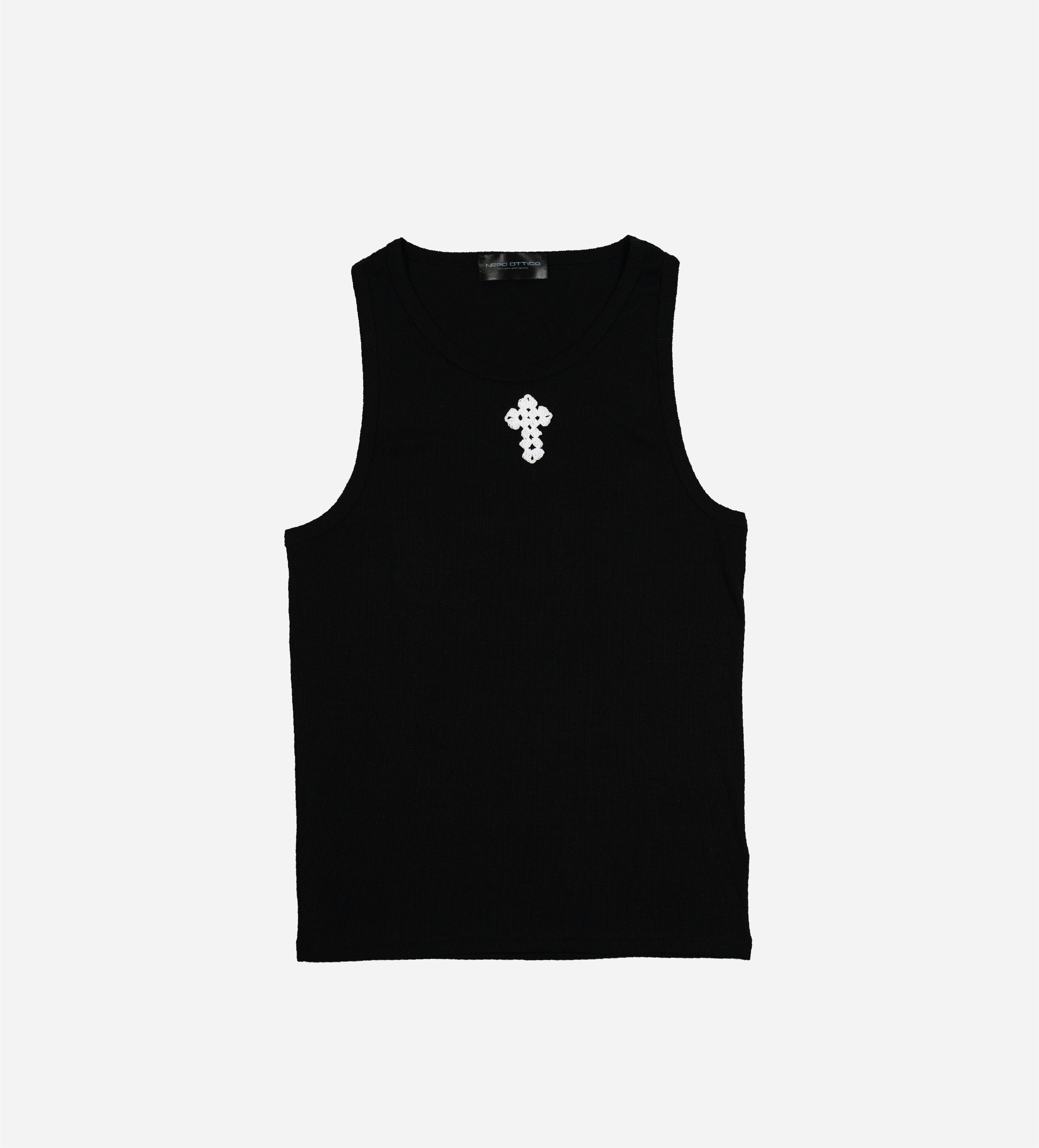 Tank-Top Cross Crochet Black