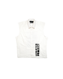 Distressed Cross Shirt - Cropped Fit White
