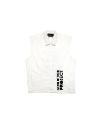 Distressed Cross Shirt - Cropped Fit White
