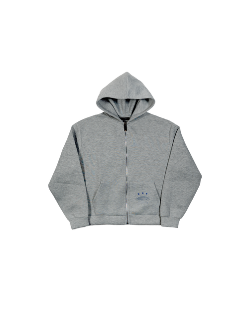 Knockout Zip Hoodie Grey Melange