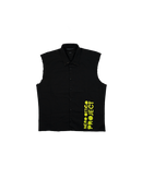 Distressed Cross Shirt - Cropped Fit Black