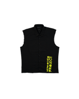 Distressed Cross Shirt - Cropped Fit Black