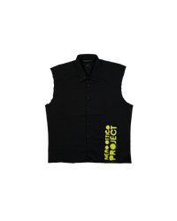 Distressed Cross Shirt - Cropped Fit Black