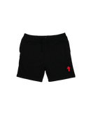 Box Logo Crochet Shorts Black & Red