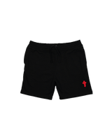 Box Logo Crochet Shorts Black & Red
