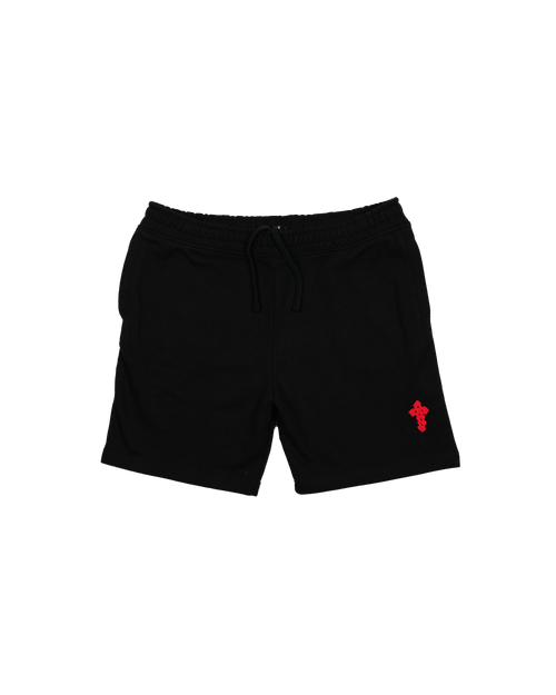Box Logo Crochet Shorts Black & Red
