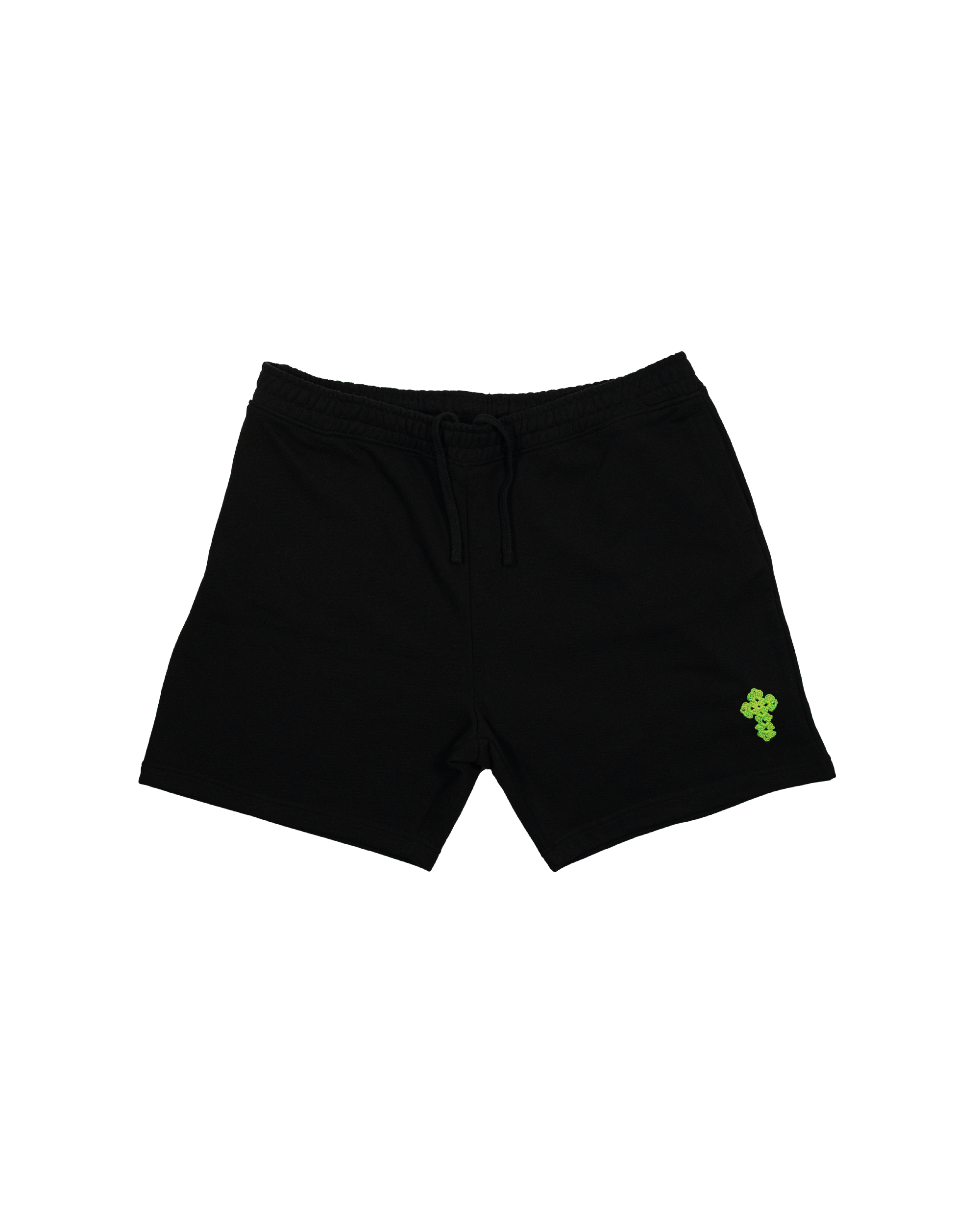 Box Logo Crochet Shorts Black & Green