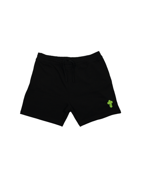 Box Logo Crochet Shorts Black & Green