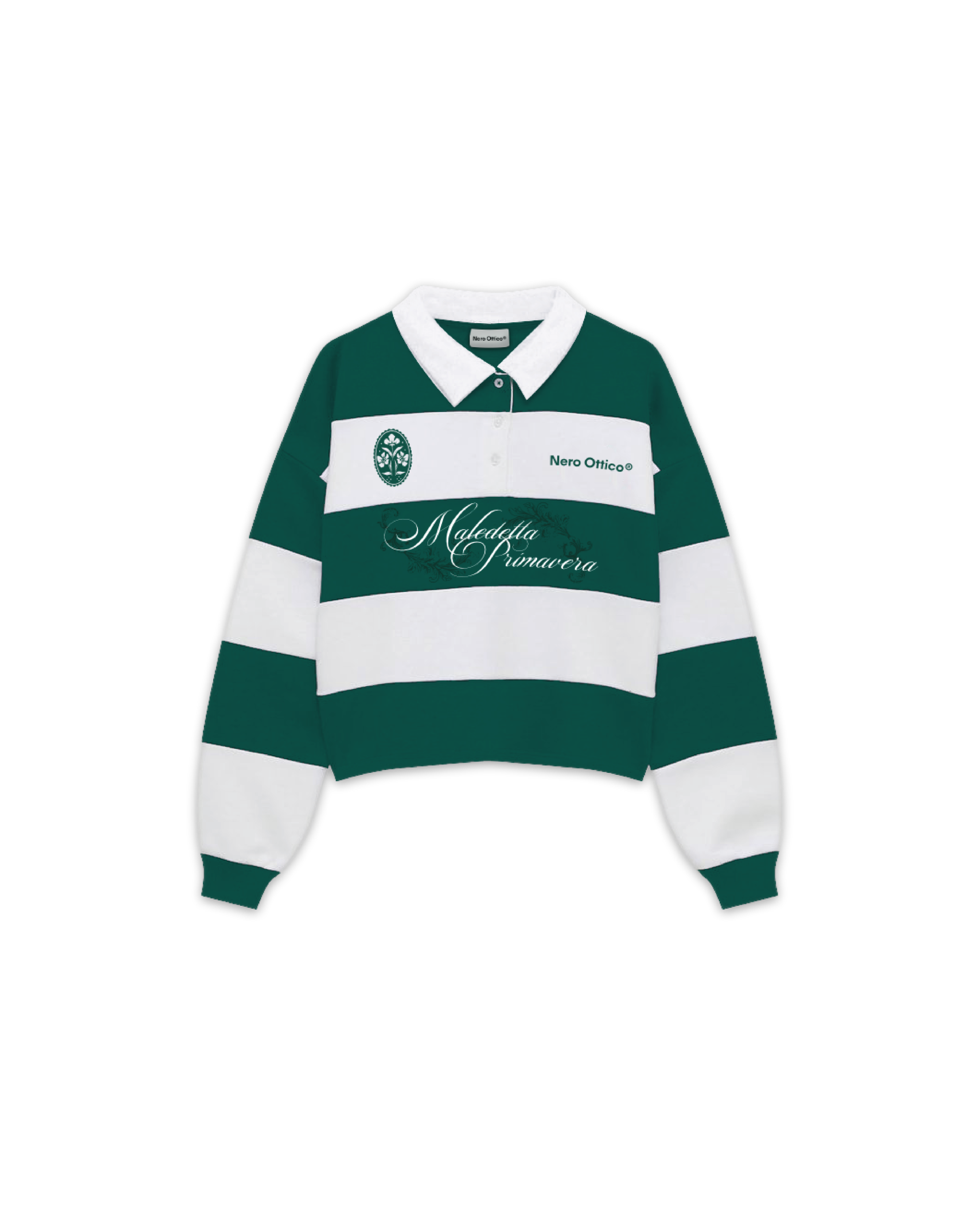 Maledetta Rugby Polo White & Green