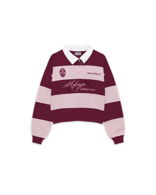 Maledetta Rugby Polo Pink & Burgundy