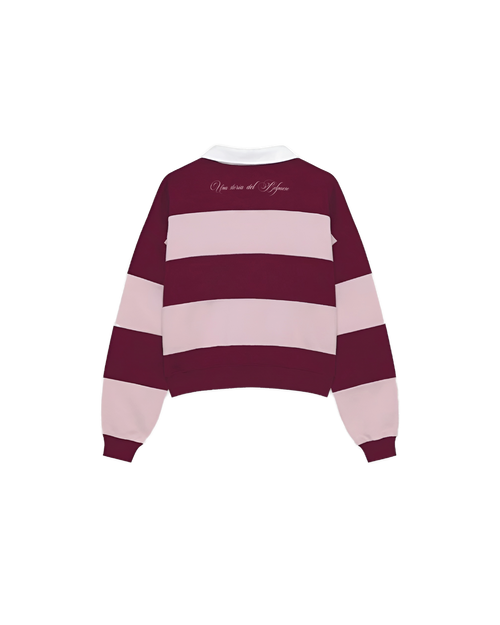 Maledetta Rugby Polo Pink & Burgundy