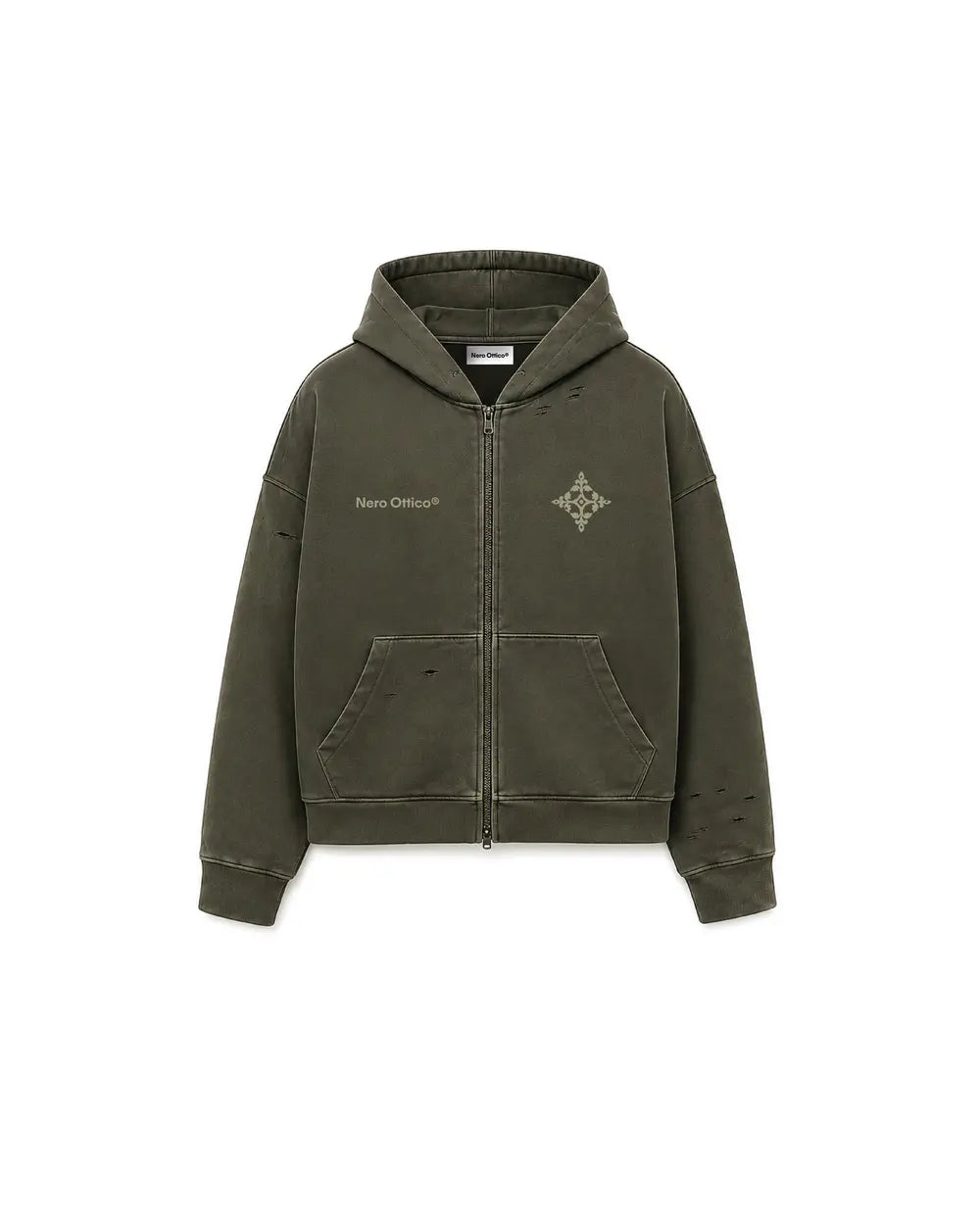 Kala Zip Hoodie - Washed Green
