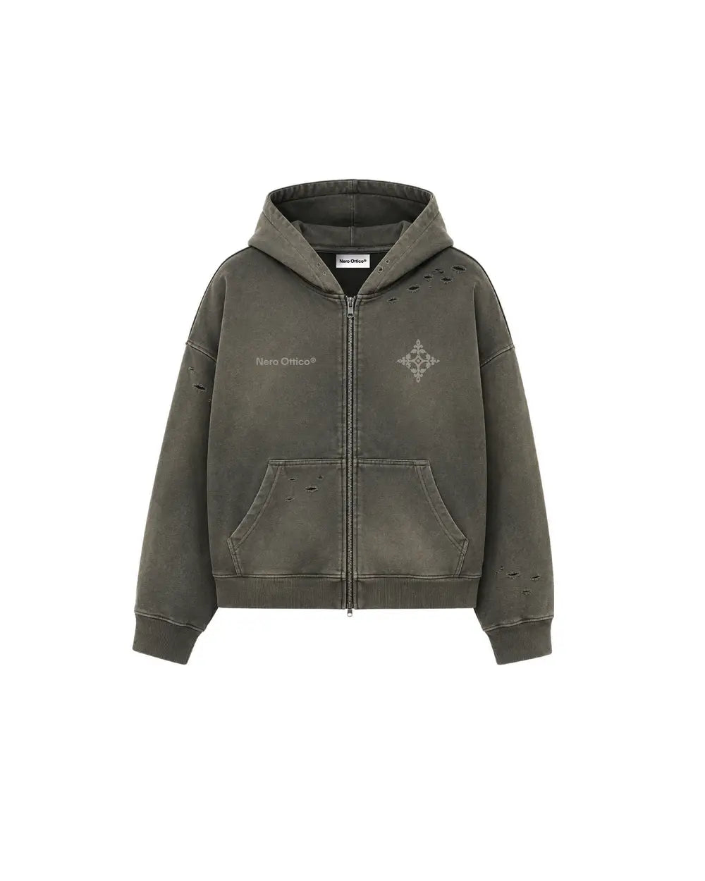 Kala Zip Hoodie - Washed Grey